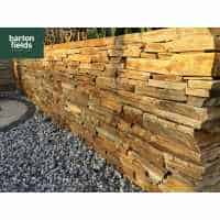 Natural Quartzite Drystone Walling in Golden Colour - Per Crate