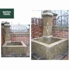 Natural Limestone Corner Wall Fountain - French Village Design: 1.25mtr High  