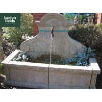 Natural Limestone Fountain - French Toulouse Wall Fountain: 1850x800x1460mm (WxLxH)
