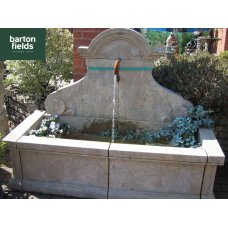 Natural Limestone Fountain - French Toulouse Wall Fountain: 1850x800x1460mm (WxLxH)