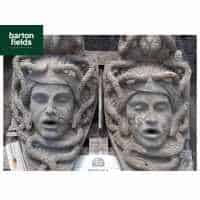 Natural Limestone Medusa Head - 600x350mm Wall Plaque Water Feature 