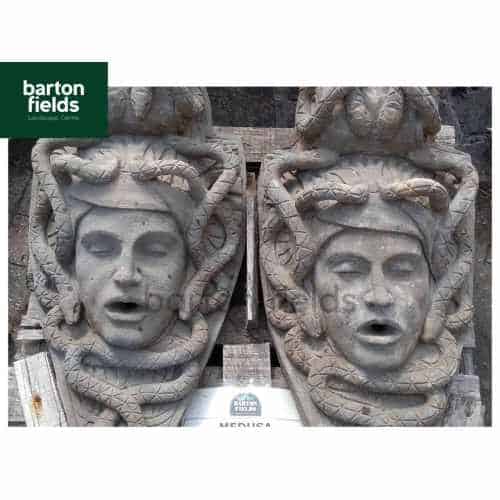 Natural Limestone Medusa Head - 600x350mm Wall Plaque Water Feature