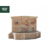 Natural Sandstone Wall Fountain - French Province Design: 2.37mtr Wide x 1.7mtr High