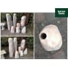 Natural Marble Monolith Water Feature, Pre-drilled : Pink / Grey, 420mm