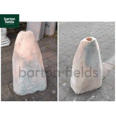 Natural Marble Monolith Water Feature, Pre-drilled : Pink / Grey, 420mm
