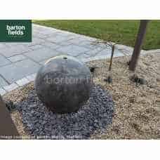 Natural Limestone Pre-Drilled Sphere in Black: Complete Water Feature Kit- 50cm