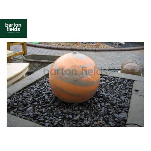 Natural Marble Pre-Drilled 50cm Dia Sphere in Sunset Colour - Complete Water Feature Kit