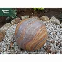 Natural Sandstone Pre-Drilled 40cm Dia Sphere in Rainbow Colour - Complete Water Feature Kit  
