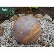 Natural Sandstone Pre-Drilled 40cm Dia Sphere in Rainbow Colour - Complete Water Feature Kit  