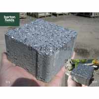 Granite Effect Shot Blast Paving Cobbles in Dark Grey Colour - 100x100x60mm 