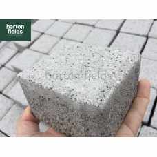Granite Effect Shot Blast Paving Cobbles in Silver Granite Colour - 100x100x60mm