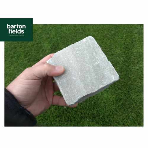 Natural Sandstone Cobbles, Silver Mist- 10cm x 10cm